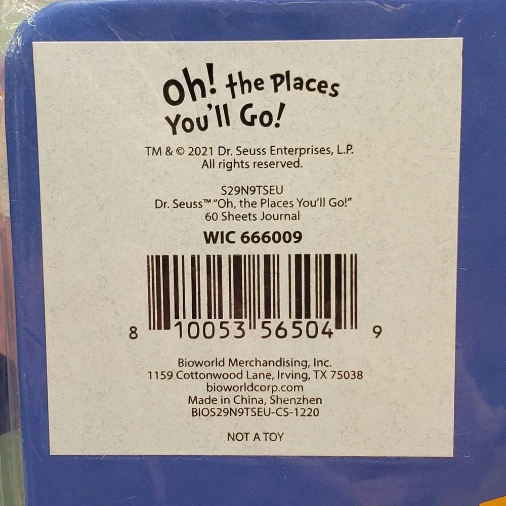 NEW Lot 3 Dr‎ Seuss Oh! The Places You'll Go! Journal Lined 60 Sheets Sealed